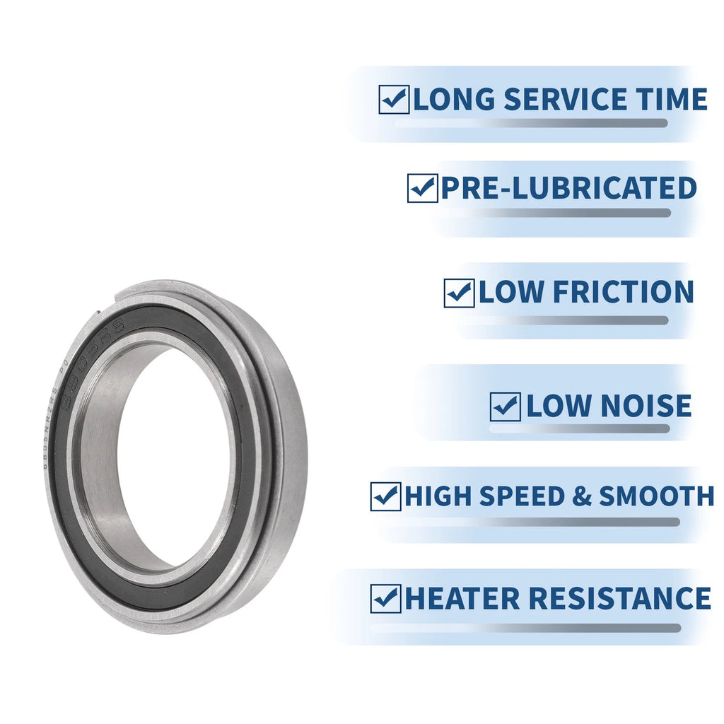 Deep Groove Ball Bearing 6805NR2RS for Scooter Skateboard (25x37x7mm)