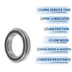 Deep Groove Ball Bearing 6805NR2RS for Scooter Skateboard (25x37x7mm)