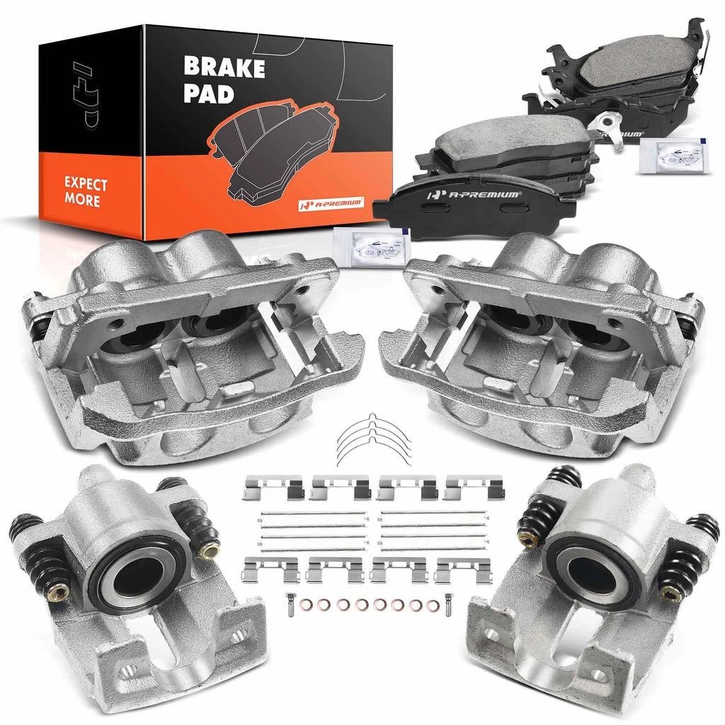Set of 12 Ceramic Brake Pads and Calipers for Ford F-150 (2005–2008)