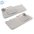 Set of 2 Sun Visors for Ram 1500 2013–2021, 2500 3500 Gray with Lights