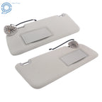 Set of 2 Sun Visors for Ram 1500 2013–2021, 2500 3500 Gray with Lights