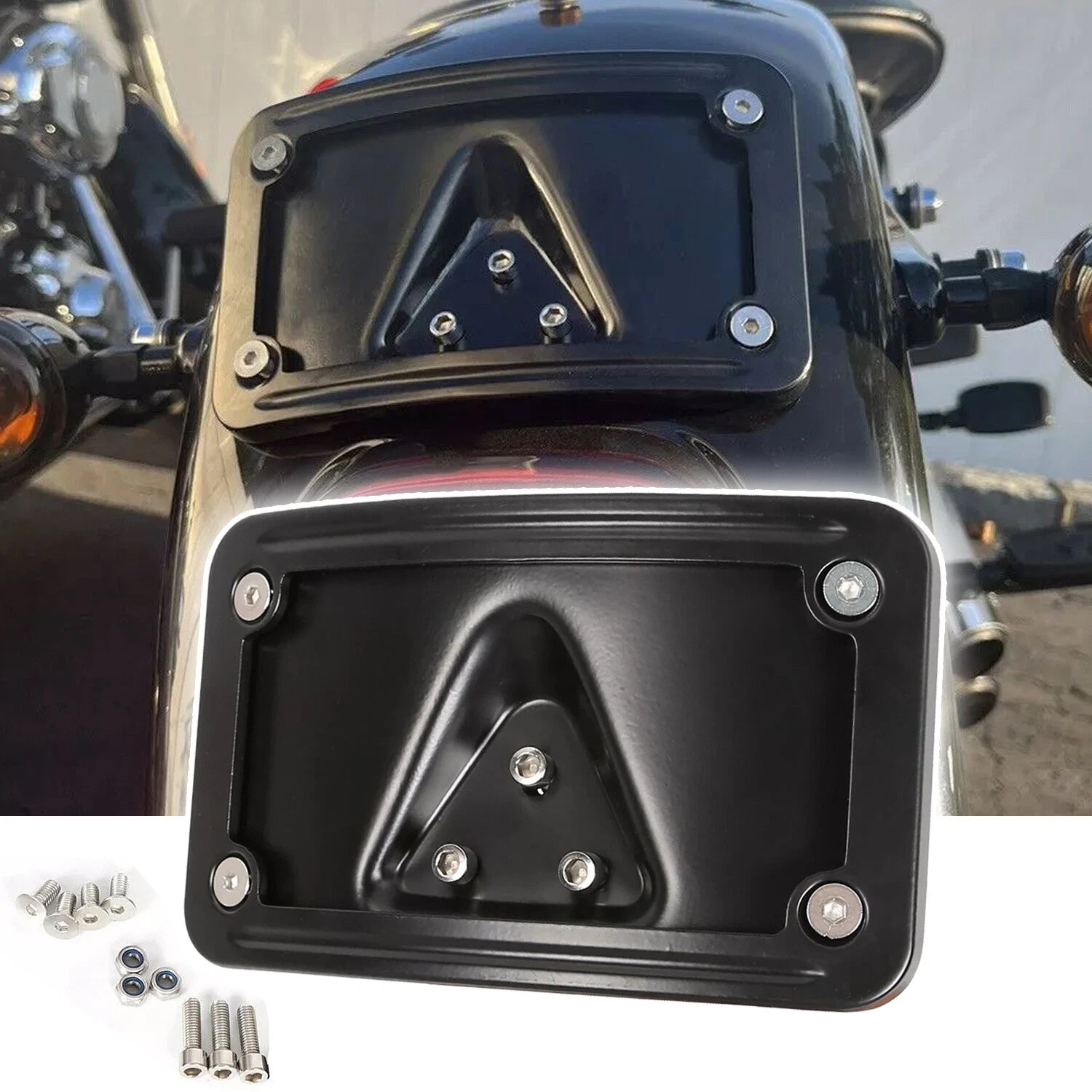 License Plate Mount Bracket for Harley Dyna FXD Sportster (2000–2023)