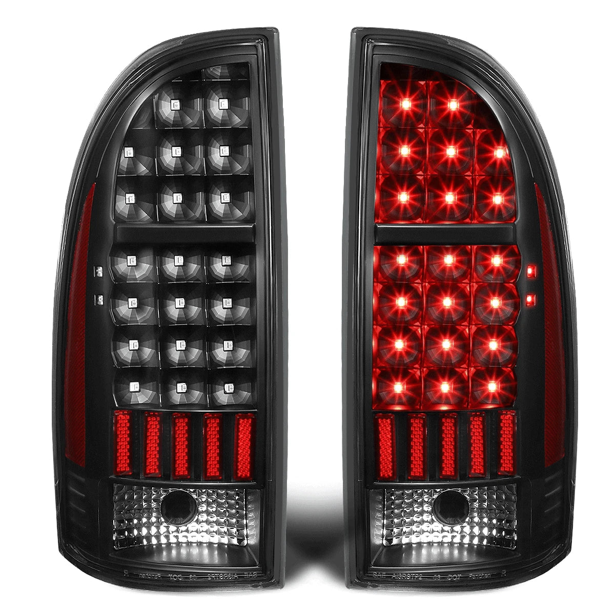 Set of 2 Full LED Tail Brake Light Stop Lamps for Toyota Tacoma (2005–2015)