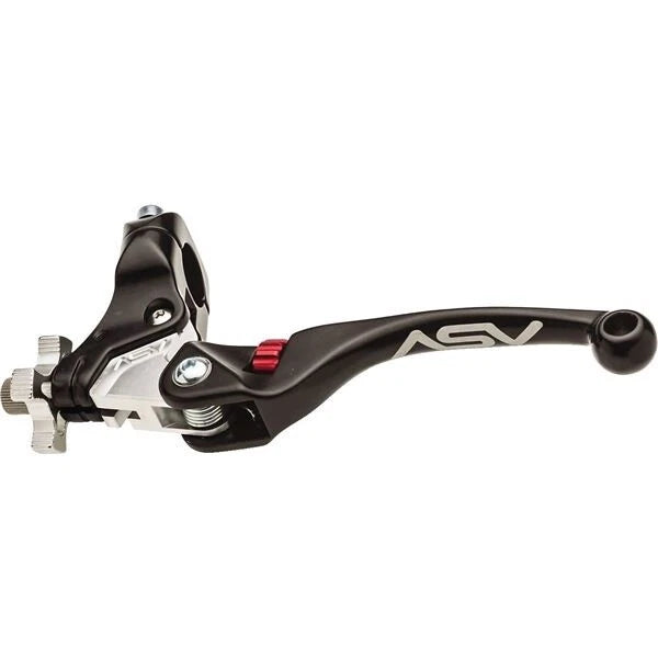 ASV F4 Black Folding Clutch Lever Perch for Honda Yamaha Suzuki Kawasaki (Universal)