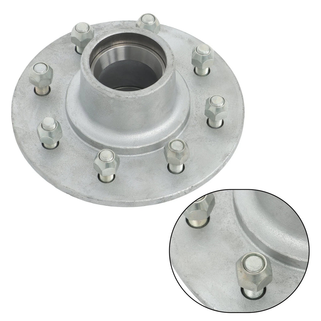 Set of 4 Galvanized Trailer Hub Kit for 7000lbs Axle 42 Spindle