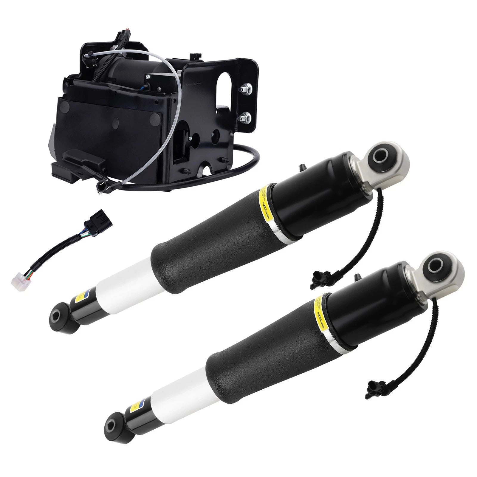 Pair Rear Air Shock Struts & Compressor 84176675 for Chevrolet Tahoe 5.3L 15-17