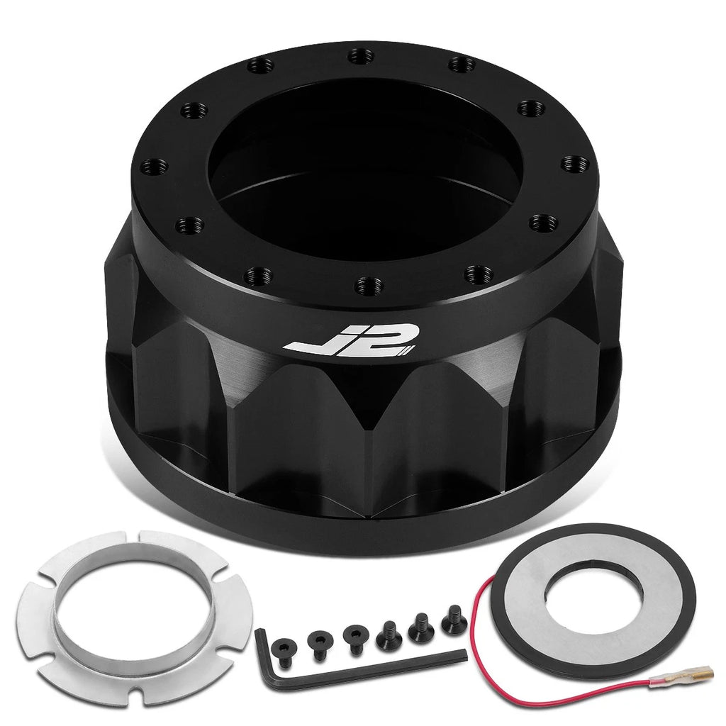 J2 6-Bolt Steering Wheel Hub Adapter for Honda Accord Prelude (1990–1996)