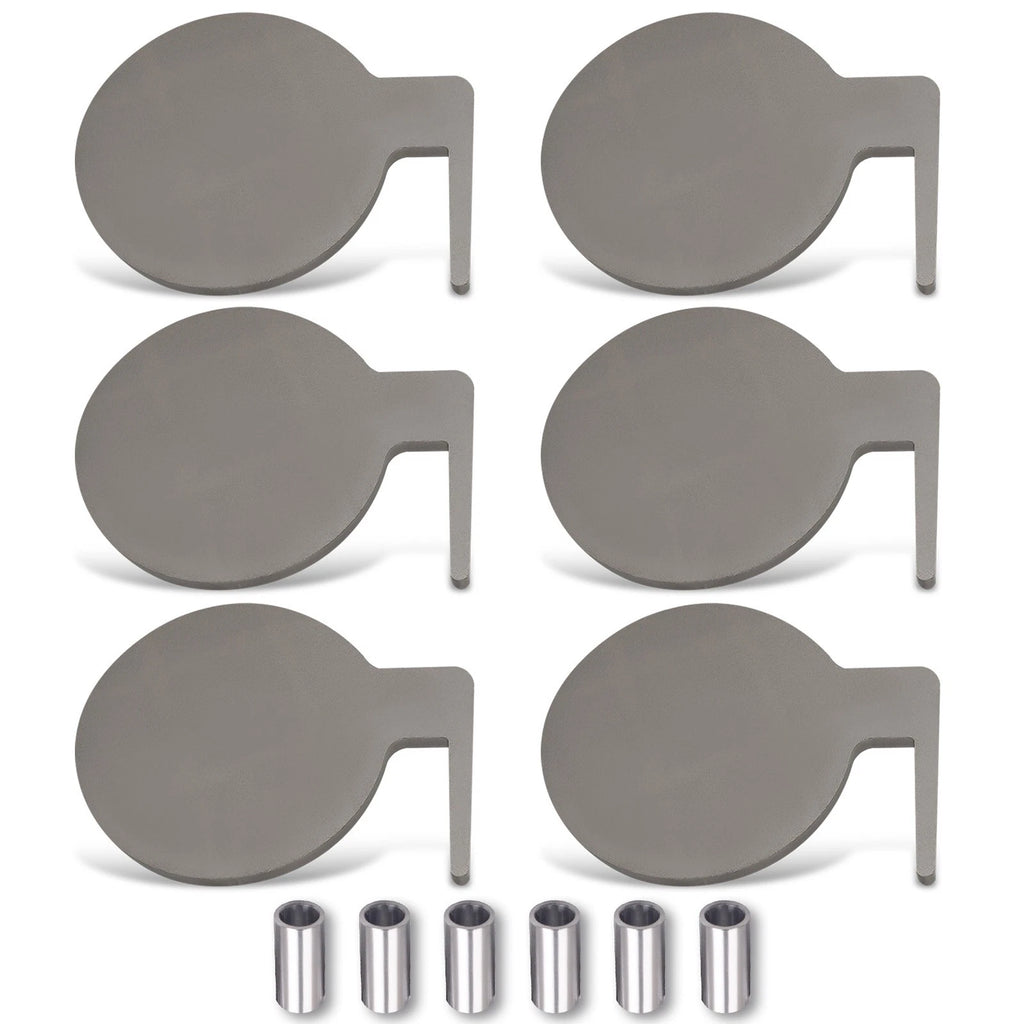 Set of 6 Steel Plates for Shooting Tree (6" x 3/8")