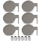 Set of 6 Steel Plates for Shooting Tree (6" x 3/8")