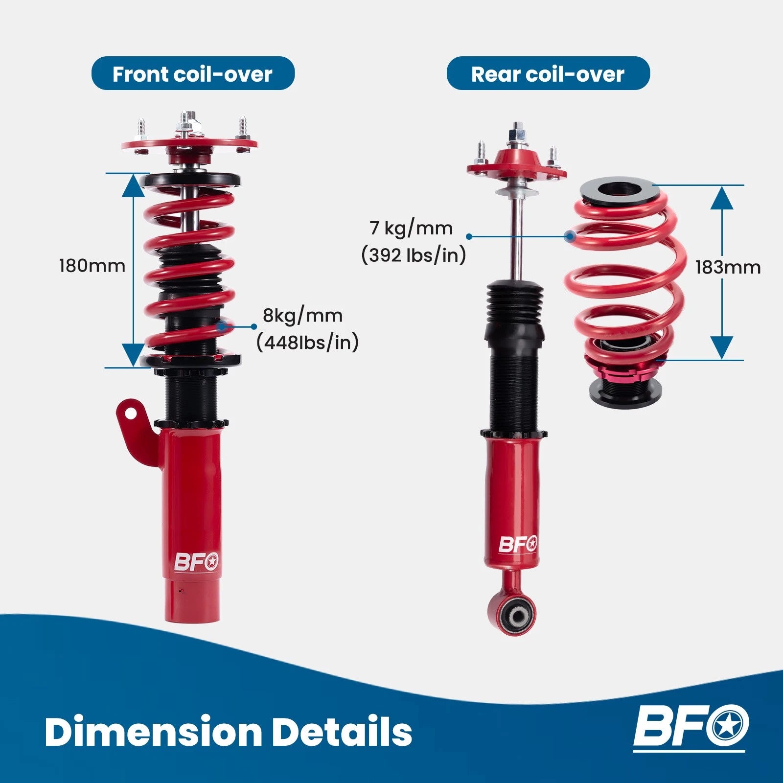 BFO Coilovers Struts Lowering Kit for BMW E46 3 Series (1998–2006)