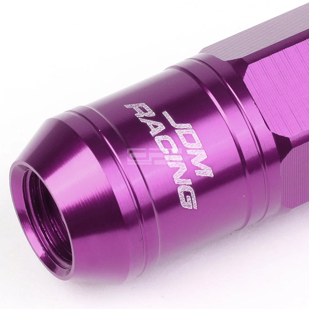 Open-End Aluminum Purple Lug Nuts Set of 4 + Adapter M12x1.25 for