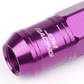 Open-End Aluminum Purple Lug Nuts Set of 4 + Adapter M12x1.25 for