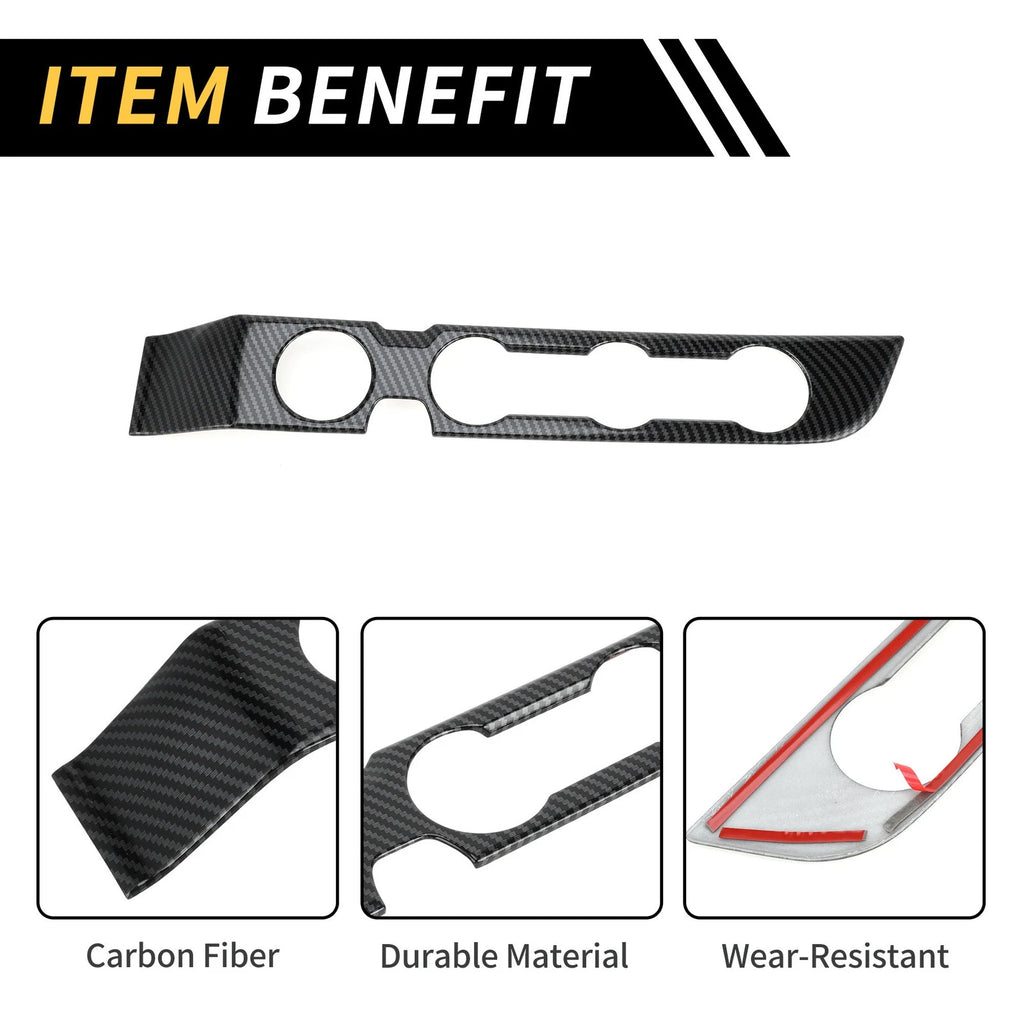 Carbon Fiber Console AC Switch Button Cover Trim for Toyota Tacoma (2016–2023)