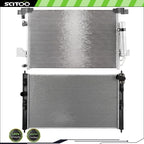 Radiator and A/C Condenser Kit for Mitsubishi Lancer (2014–2017)