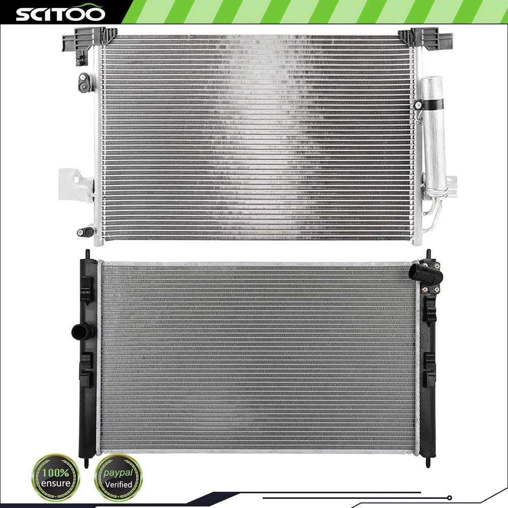 Radiator and A/C Condenser Kit for Mitsubishi Lancer (2014–2017)