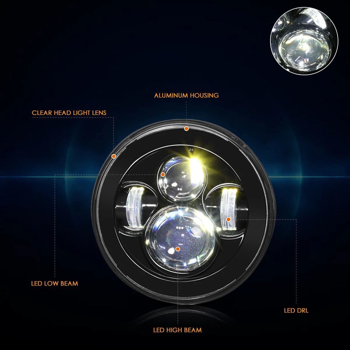 Full LED Projector Headlights for Jeep Wrangler JK (2007–2018)