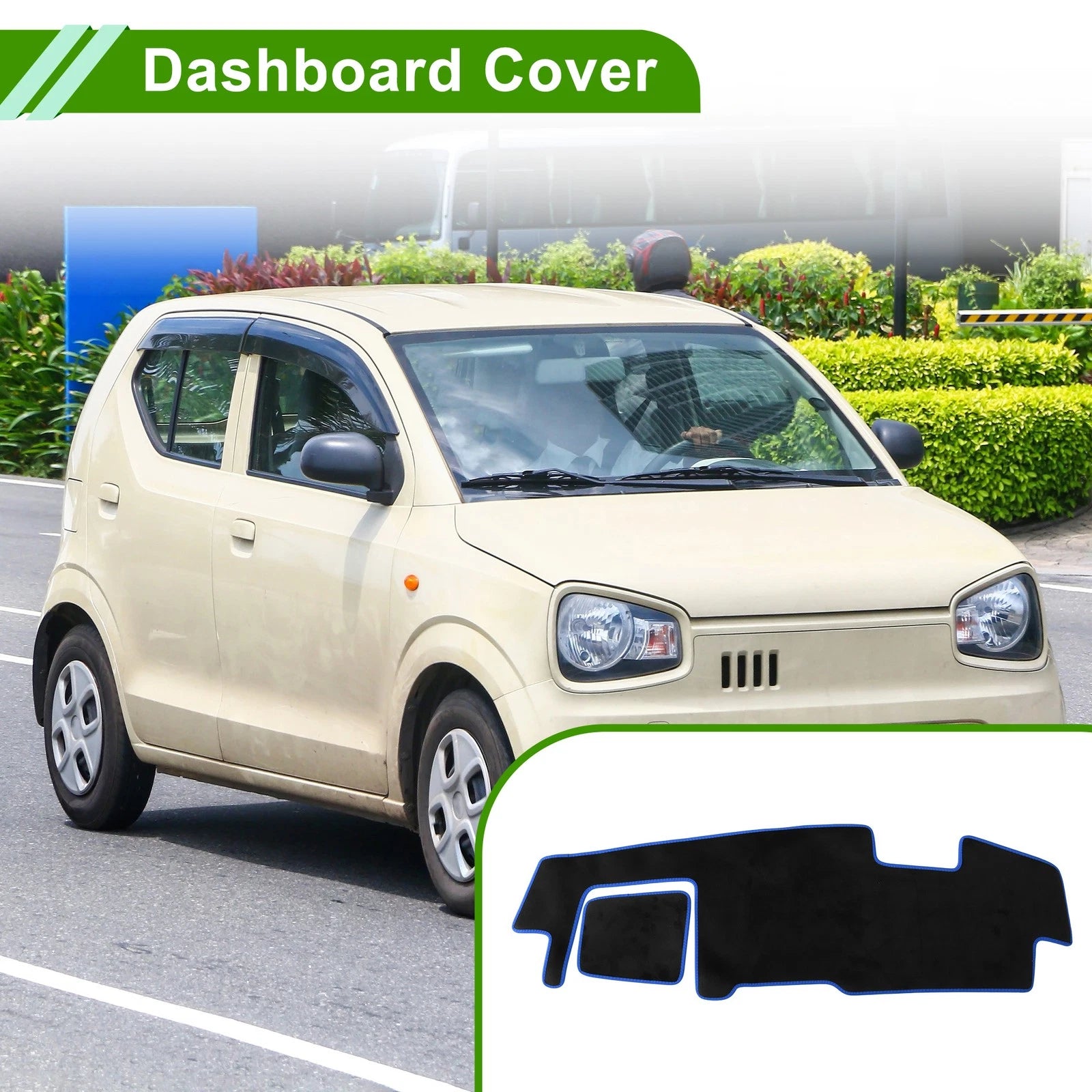Dashboard Cover for Suzuki Spacia Gear MK53S (2017–Current) Black Blue Flannel