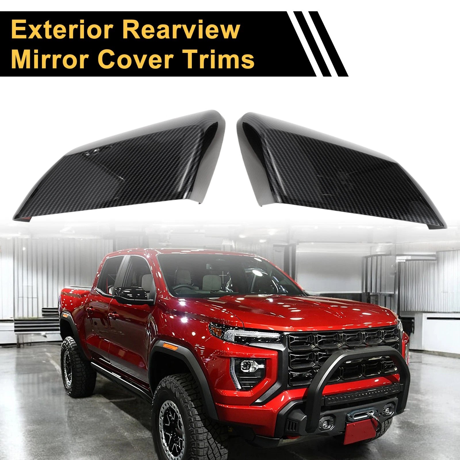 Exterior Rearview Mirror Cover for Chevy Colorado (2023–2024) Carbon Fiber