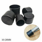 20pcs Chair Leg Caps Floor Protectors - Black Rubber Covers