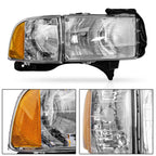 2X Headlight Pair for Dodge Ram 1500 2500 3500 (1999–2002)
