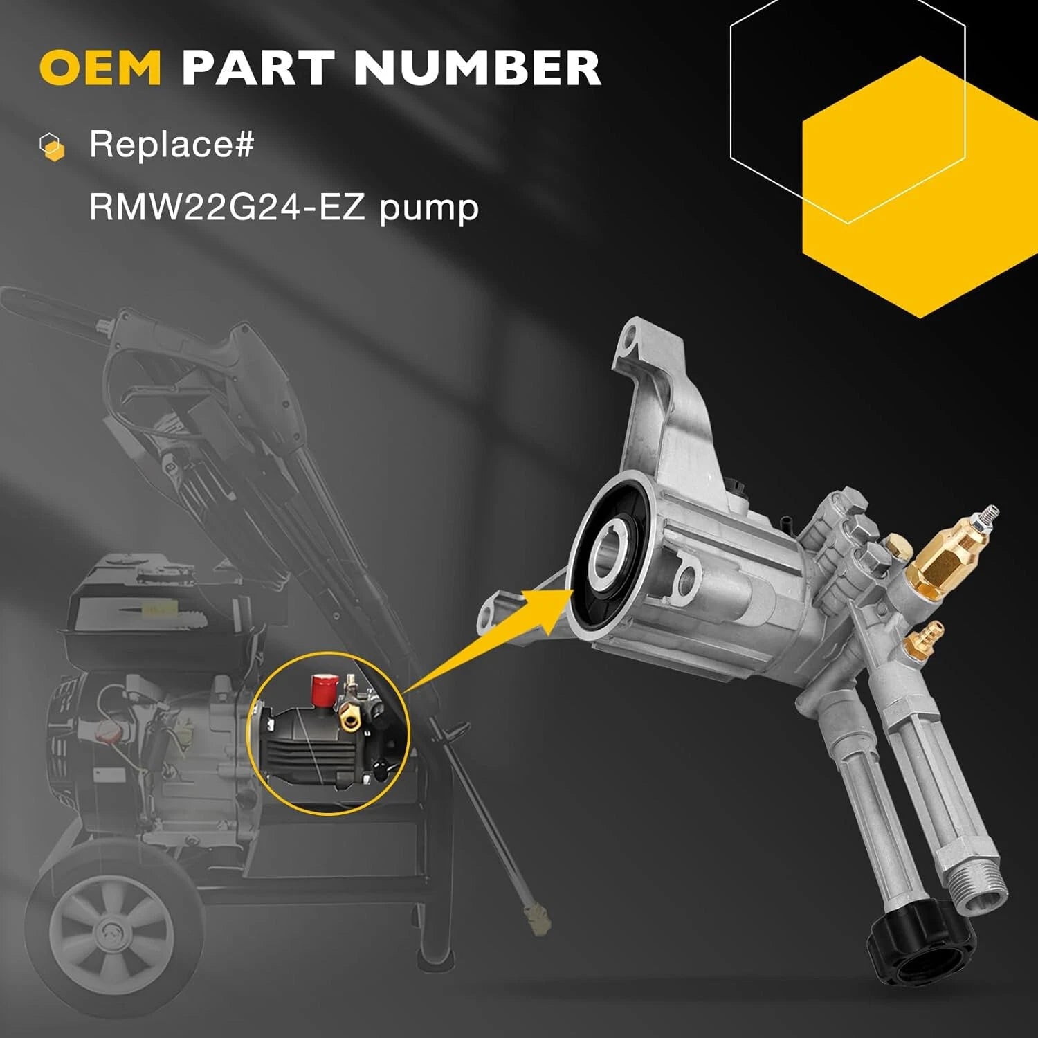 7/8" Shaft Pressure Washer Pump for AR RMW22G24-EZ-SX (Left-Handed)