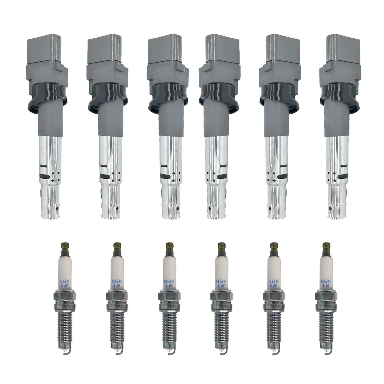 Set of 6 Ignition Coils & NGK Iridium Spark Plugs for Audi Porsche VW 3.6L V6