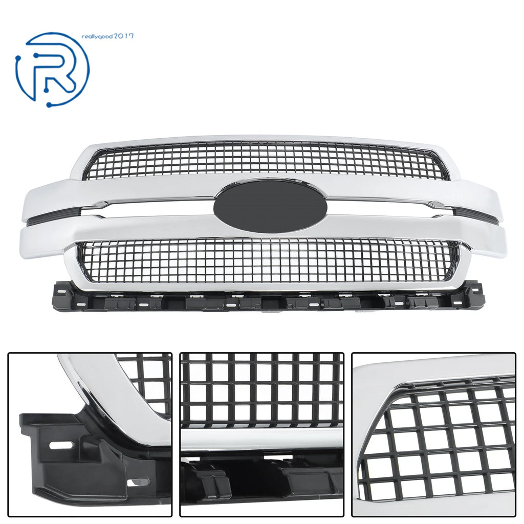 Chrome Front Upper Grille Assembly for Ford F-150 (2018–2020)