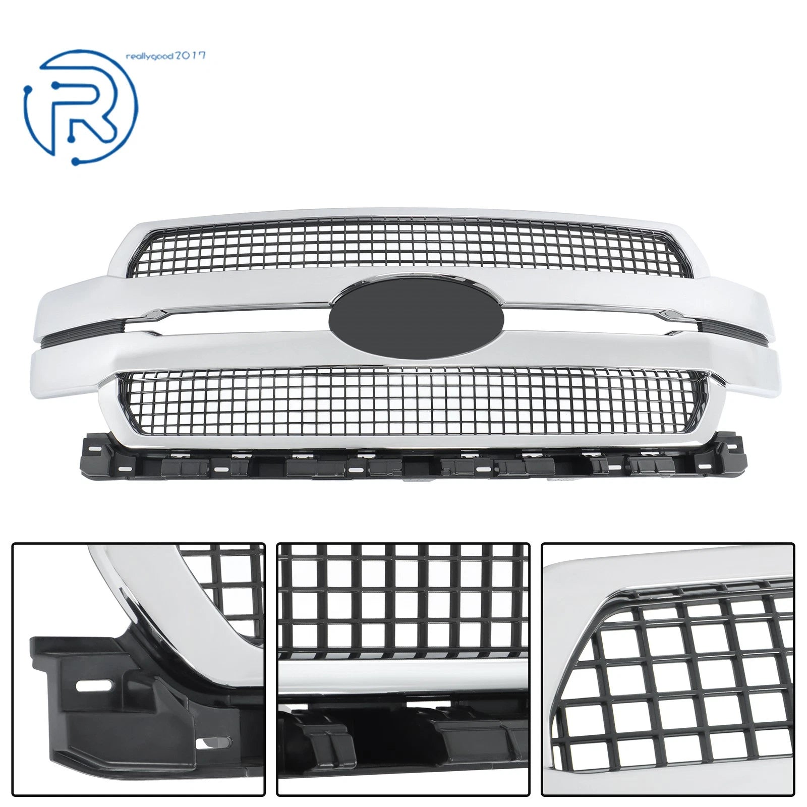 Chrome Front Upper Grille Assembly for Ford F-150 (2018–2020)