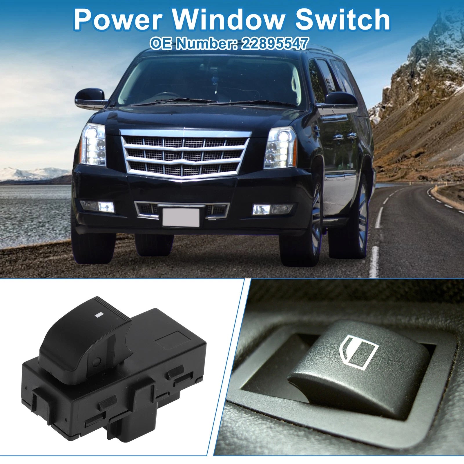 Power Window Switch for Cadillac Escalade ESV EXT (2002–2006) No. 22895547