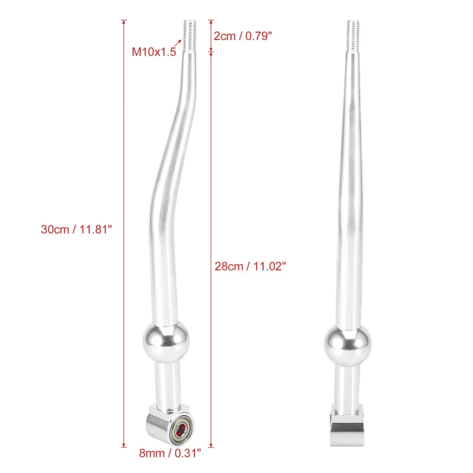 Short Throw Shifter Kit for Honda Civic 1988-2000 - Silver Tone