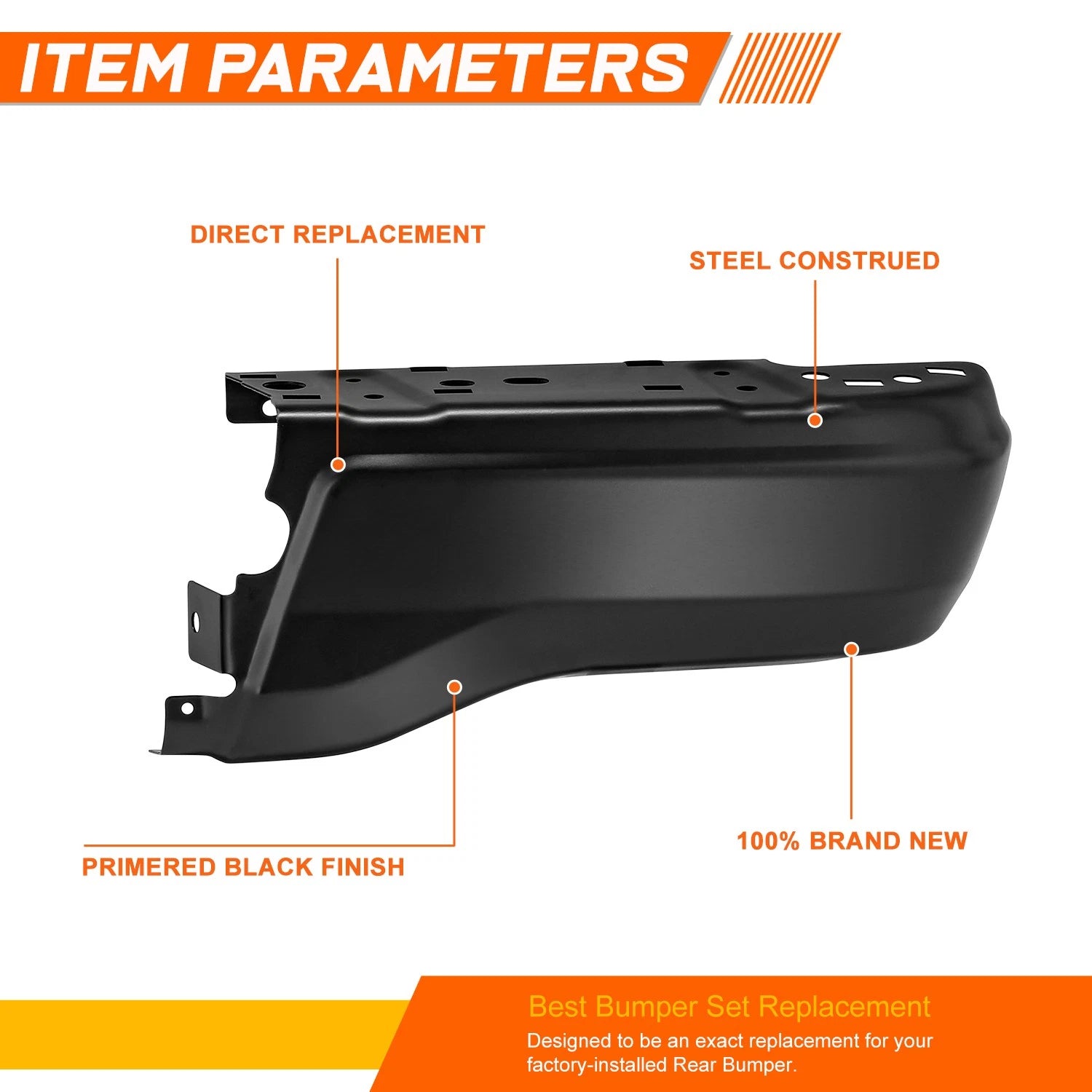 Rear Right Side Bumper End Cap for Ford Ranger (2019–2023)