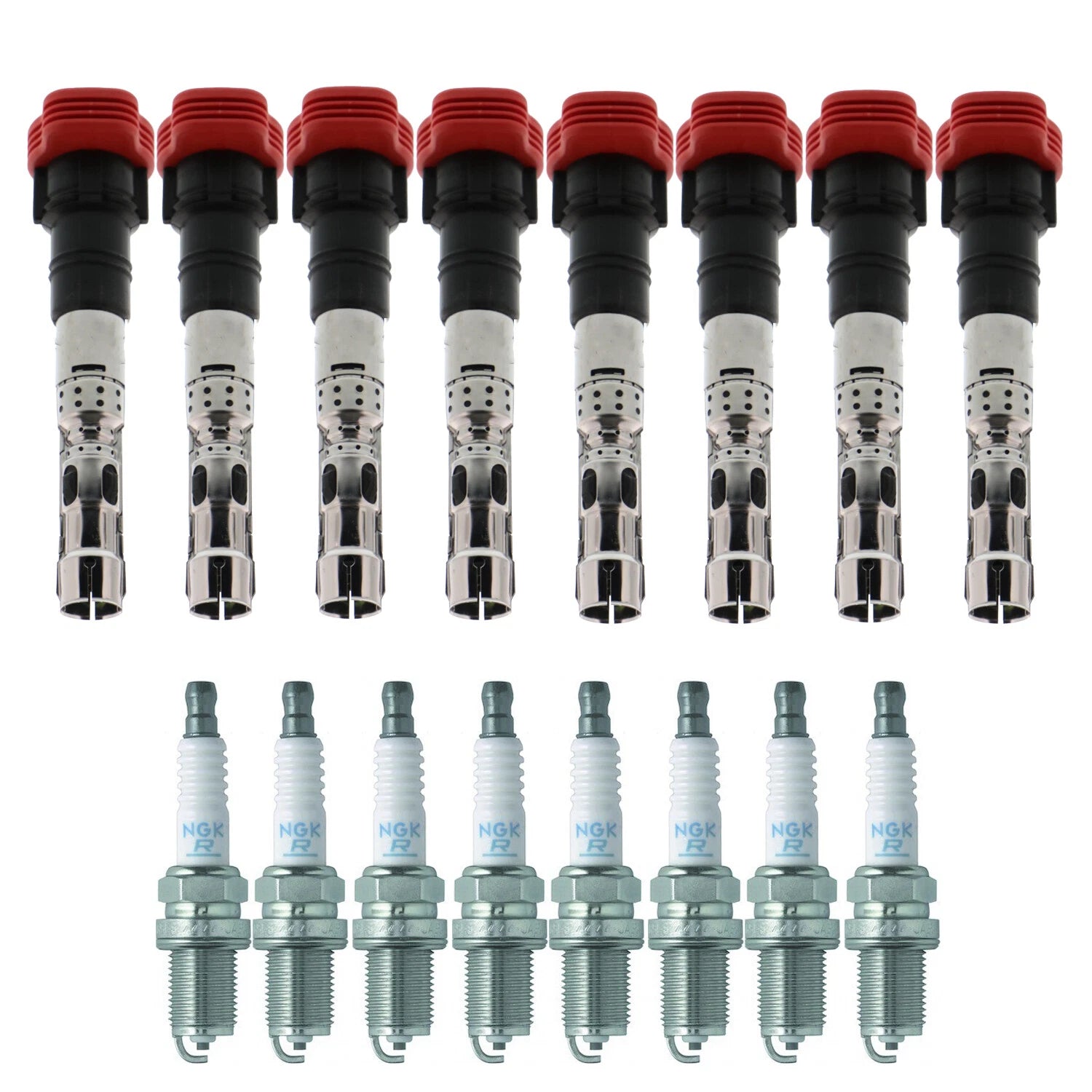Set of 8 Ignition Coils & Spark Plugs for Audi A6 Quattro, Lexus LS400, GS400 V8