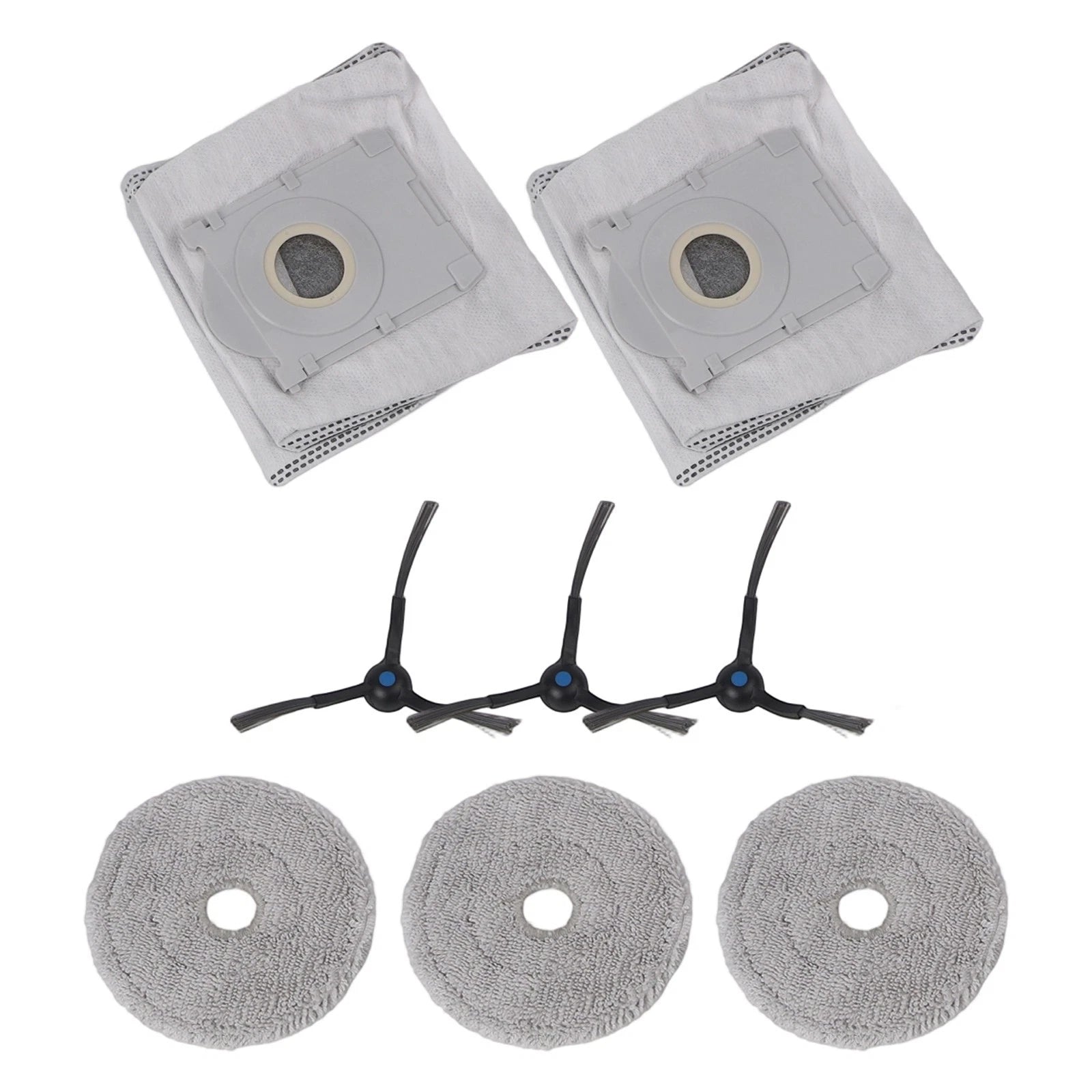 Complete Mop Cloth Dust Bag and Side Brush Kit for ECOVACS DEEBOT MINI (N/A)