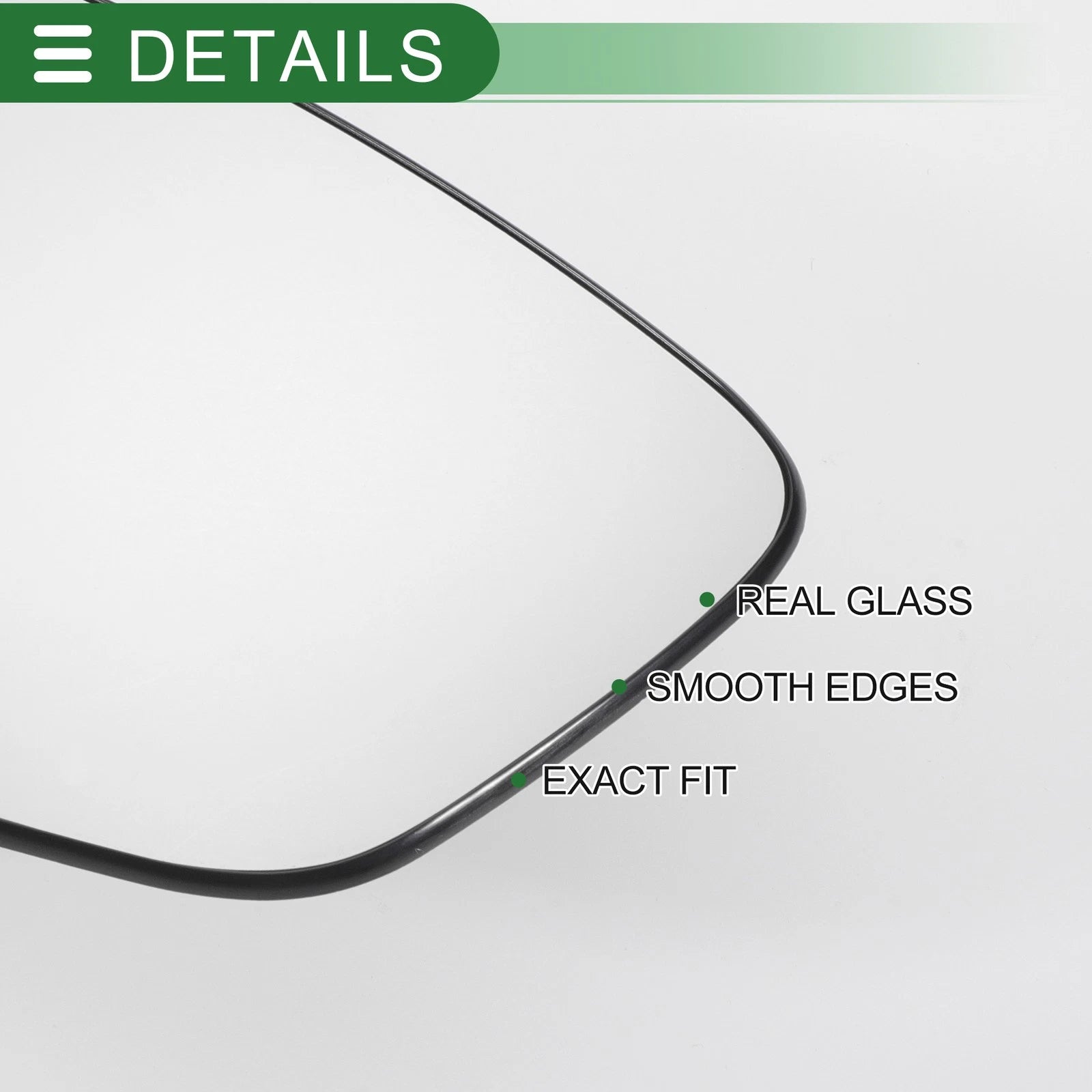 Right Side Heated Convex Mirror Glass for Ford Kuga (2019–2023)