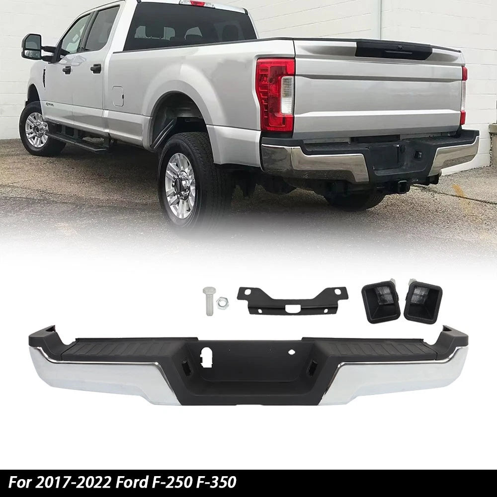 Chrome Rear Step Bumper Assembly for Ford F-250 F-350 (2017-2022)