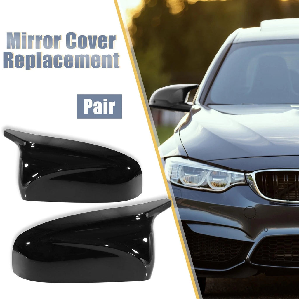 Pair of Gloss Black Rear View Mirror Covers for BMW X5 X6 E70 E71 E72 (2006–2014) 745065025376
