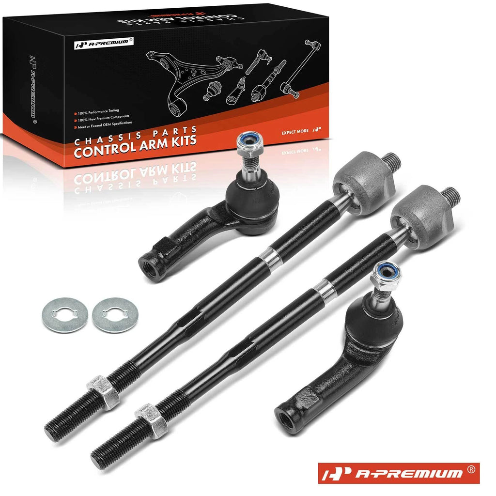 Set of 4 Front Inner Outer Steering Tie Rod Ends for Ford Fiesta (2011–2019)