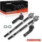 Set of 4 Front Inner Outer Steering Tie Rod Ends for Ford Fiesta (2011–2019)