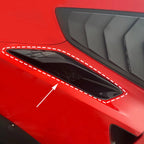 Rear Quarter Panel Scoops for Chevrolet Corvette (2014-2019) Carbon Flash