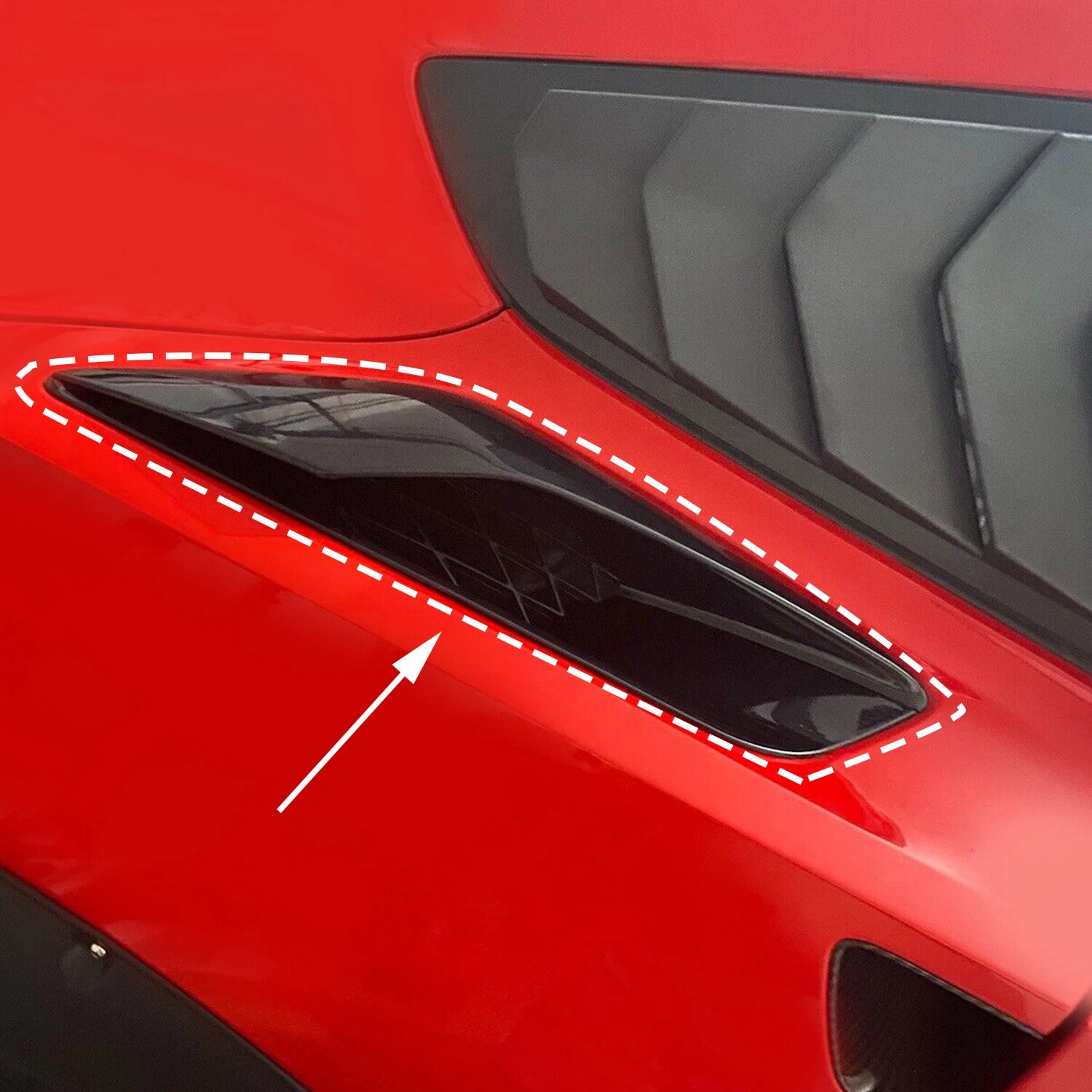Rear Quarter Panel Scoops for Chevrolet Corvette (2014-2019) Carbon Flash