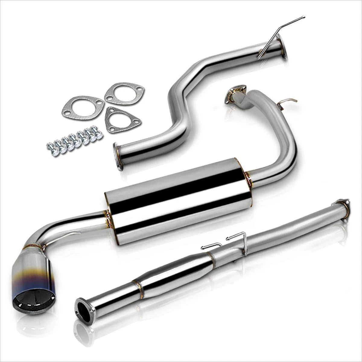 Burnt Tip Muffler Catback Exhaust for Honda Civic Si 3-Dr (88–91)