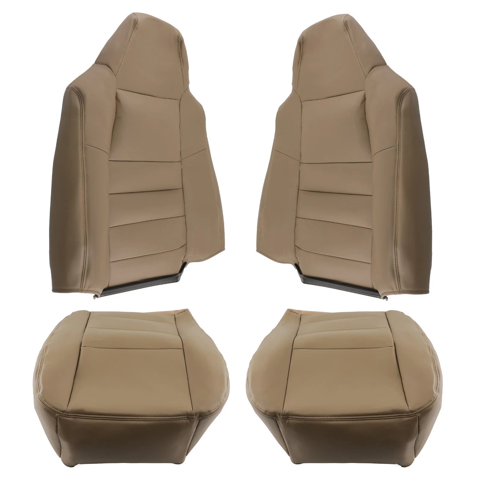 Set of 4 Leather Seat Covers for Ford F250 F350 Super Duty Lariat (2002–2007)