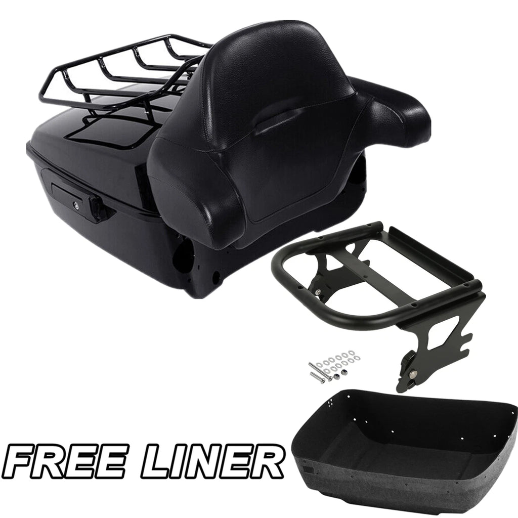 Black King Trunk Pad for Harley Road Glide (1997–2008)