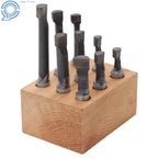 Set of 9 Carbide Tipped Boring Bars for CNC Lathe (3/8" Shank)