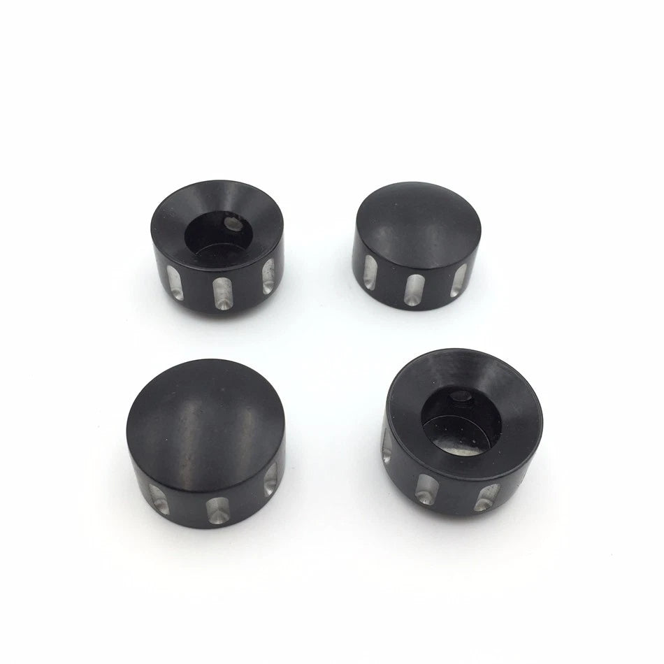 Black Grooved Bolt Toppers Caps for Harley Twin Cam Dyna Softail Road King (1999–2017)
