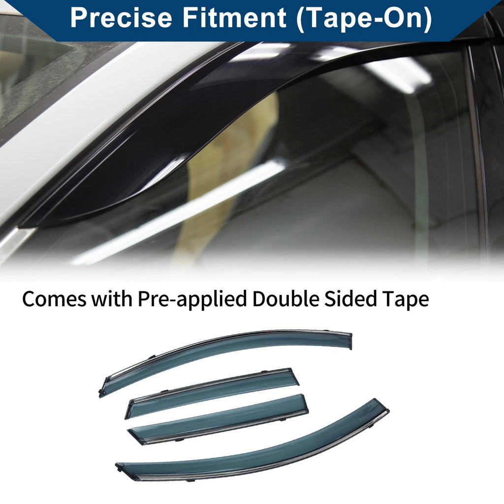 Set of 4 Window Deflectors for Mazda 3 Hatchback (2010–2013)