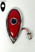 Blue Dot LED Tail Light Flush Mount Chrome Bezel for Ford (1938–1939)