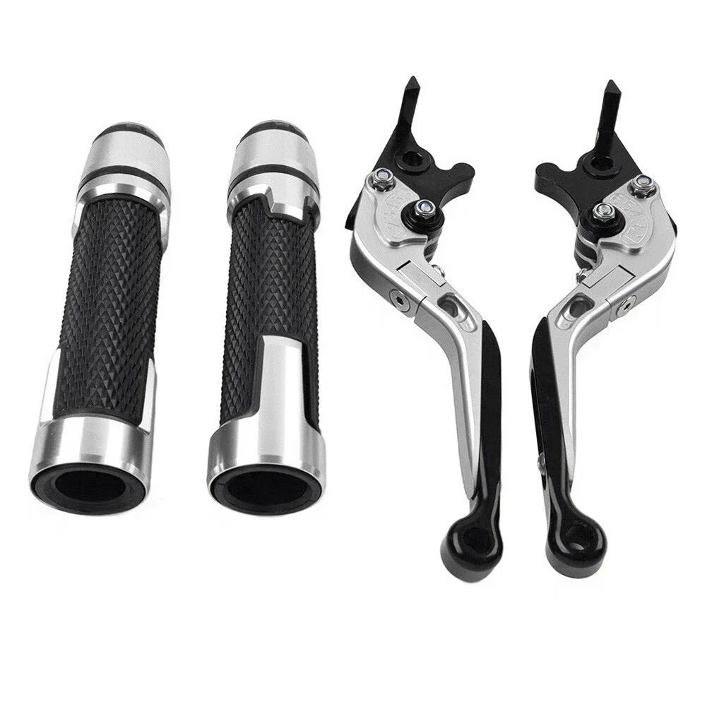 Silver Extendable Brake Clutch Levers Grip Set for Speed Twin (2019-2023)