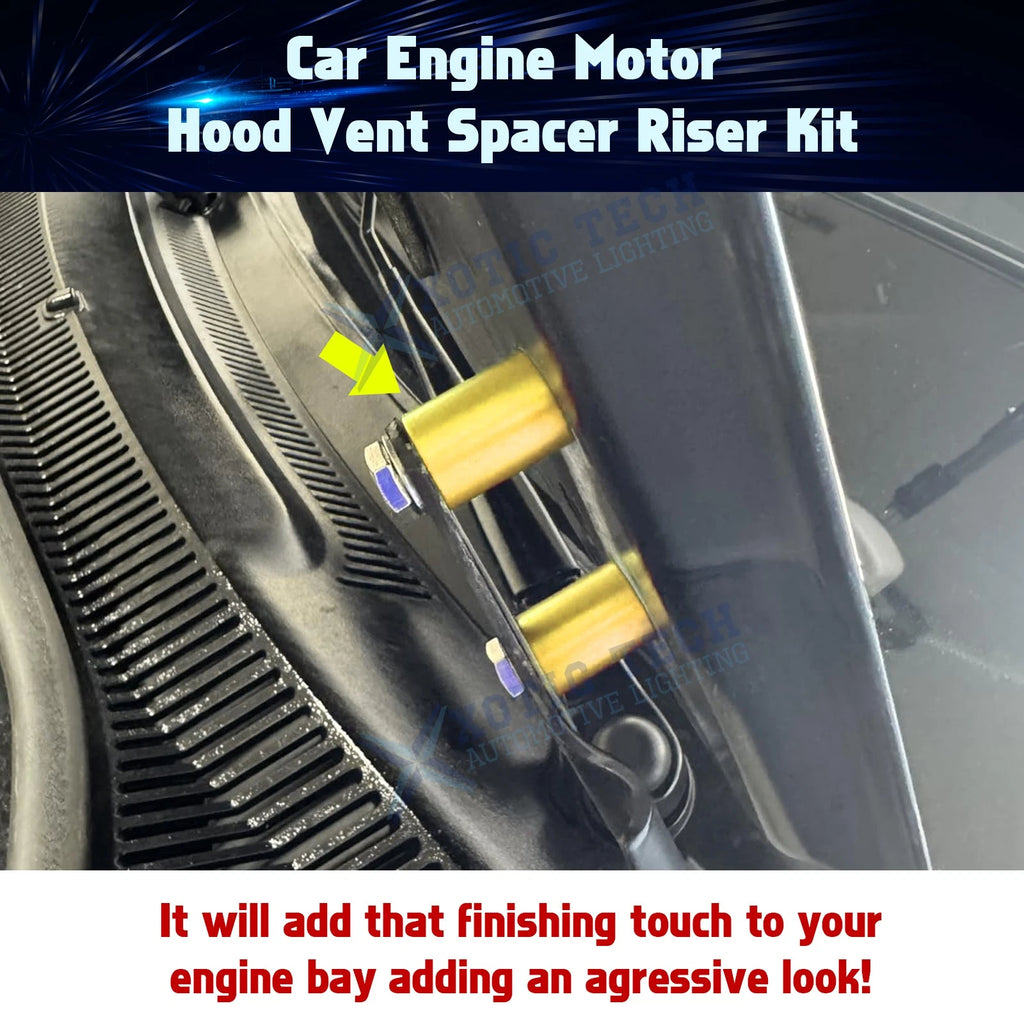 Hood Vent Spacer Riser for Gold Auto Engine (2010-2010)