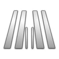 6Pc Chrome Pillar Post Covers for 96-04 Acura RL - Upgrade Your Auto P0956